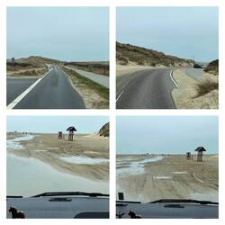 Anfahrt auf den Strand von Lakolk