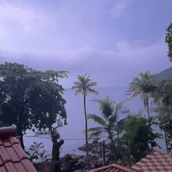 Enjoying the lightening, it's actually pitch black!