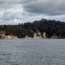 Cool cliffs with interesting strata north of Mercury Bay