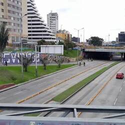 Ciclovia auf der Verbindungsstraße zwischen Flugplatz und Innenstadt. Hier ist sonst die Hölle los