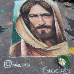 Straßenkunst, kaum zu glauben, dass das mit Kreide gemalt ist