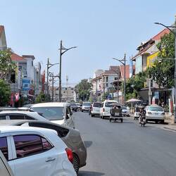 Sivatha Blvd: main thoroughfare, French influence, not too busy late morning