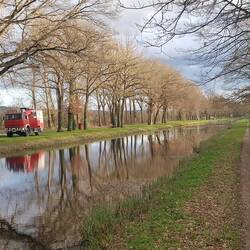 Hier stehen wir schön!