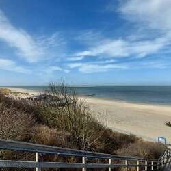 Bei jetzt super Wetter geht's runter zum Strand!