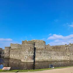 Beaumaris Castle with yer actual moat