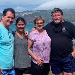 Eric,Susan,Pam & I at Portlock Point to provide tribute to Dad