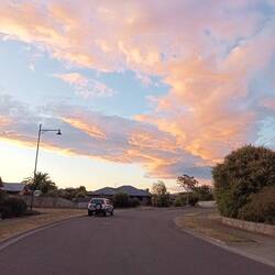 Sunset outside June's