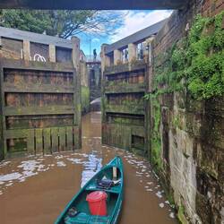 There were plenty of people to watch our descent down the Northgate Locks