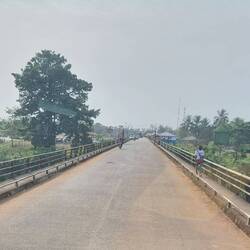 Die Grenze Sierra Leone zu Liberia- der Fluss Sierra Leone, wie geistreich