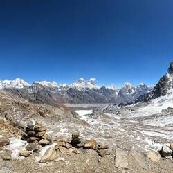 Sacré panorama avec l'Everest au milieu.