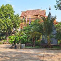 Country side temple, well maintained by local people who give what they can