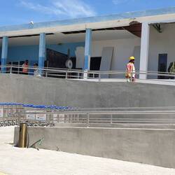 Der extrem kleine Flughafen in Sao Filipe: eine Baustelle...