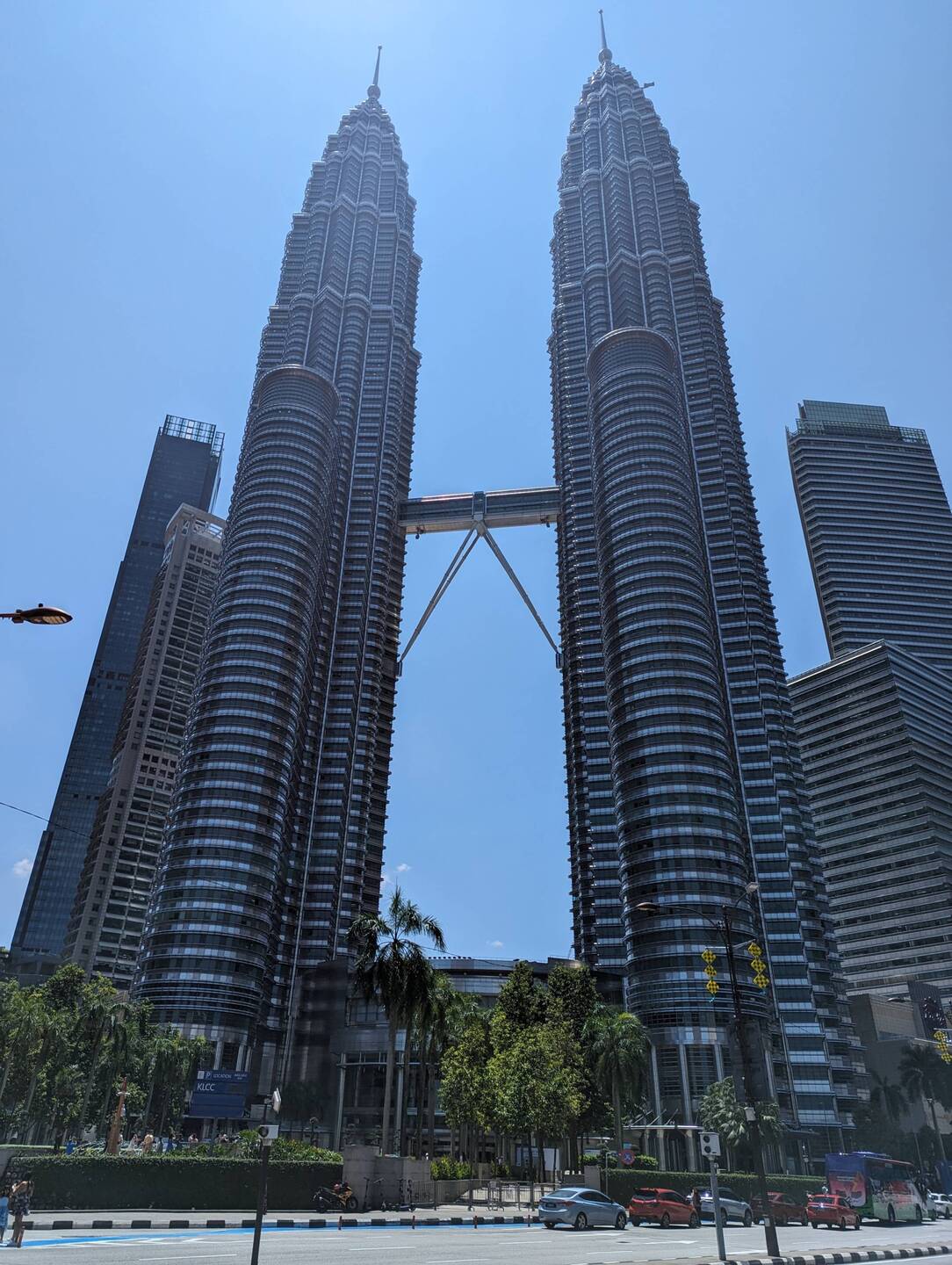 The iconic Petronas Towers, the fifth tallest and the tallest twin towers in the world.