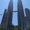 The iconic Petronas Towers, the fifth tallest and the tallest twin towers in the world.