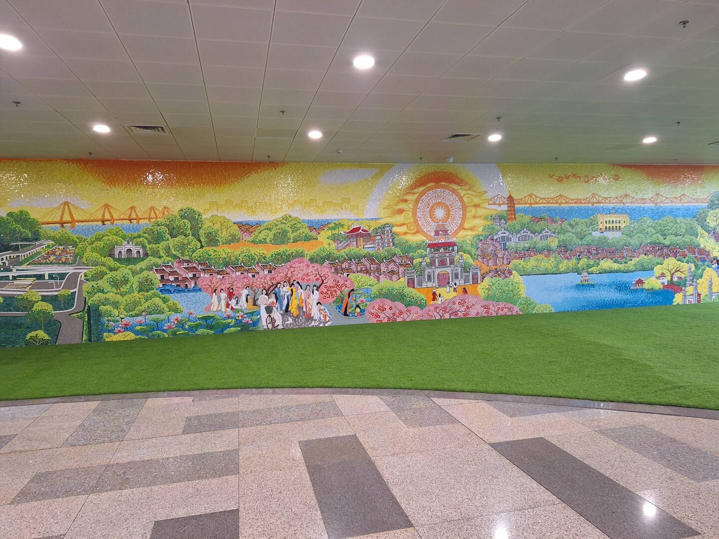 Arriving at Hanoi Airport