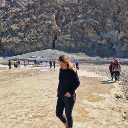 Ein fast ausgetrockneter Salzsee