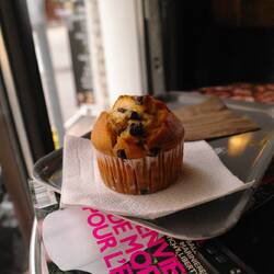 Had a muffin for breakfast in Dax.