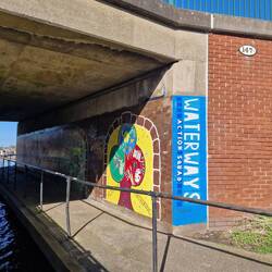 Entering the mooring basin