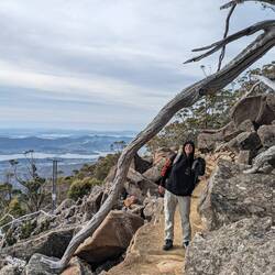 Hiked mount wellington for the first time with anna!