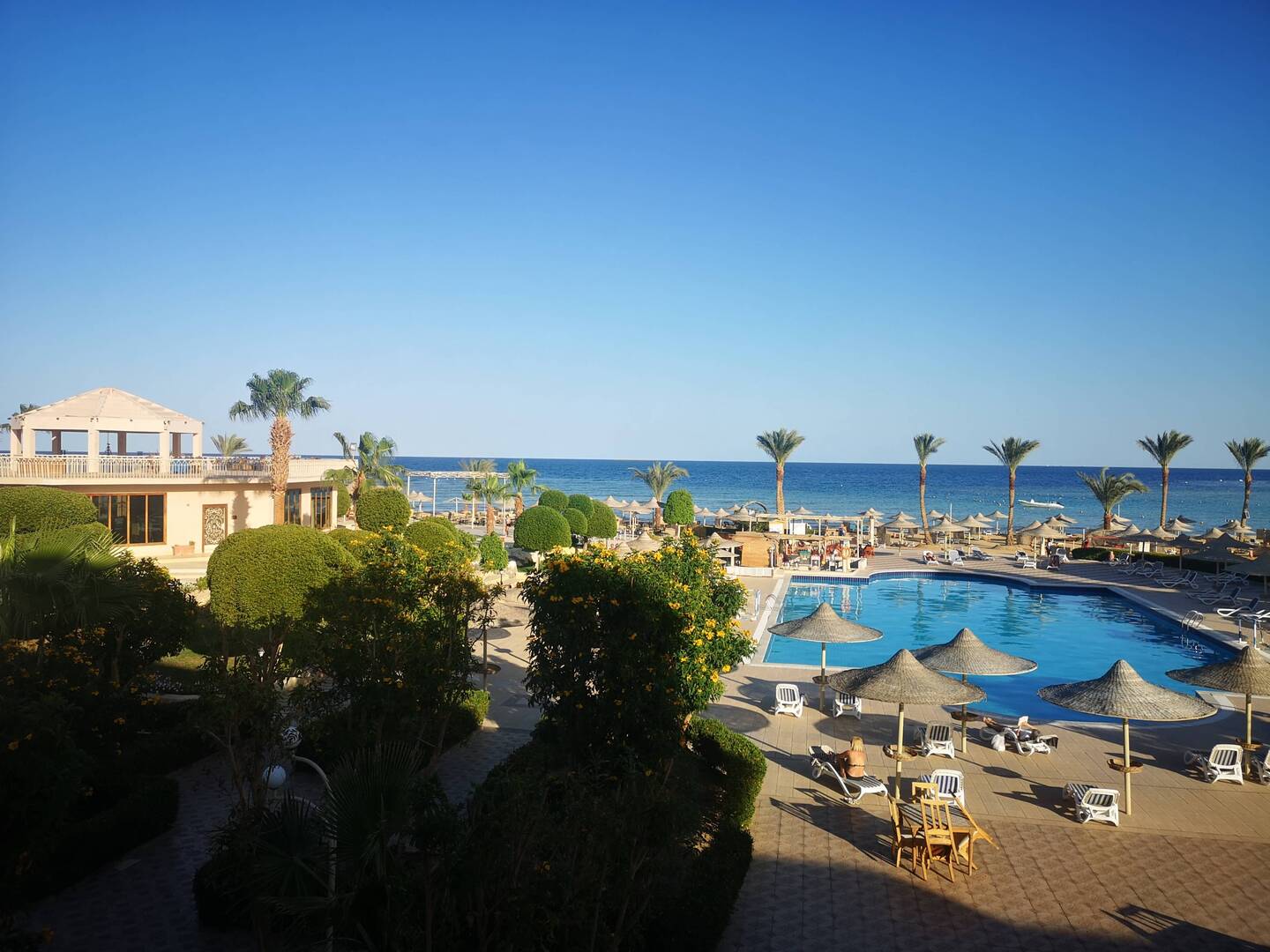 View over the main pool