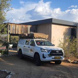 Hackberrys House in Ghanzi, es war äußerst heiß und leider ohne Kühlung