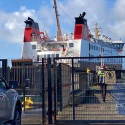 The ferry arrives in Port Ellen