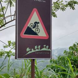 Fahrradfahrer und Steigungen gab es wirklich überall...