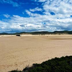 ..dank des gewaltigen Sandmengen, die..