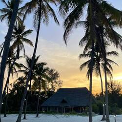 The sunset over Paje