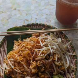 Pad Thai for lunch, 8/10, finally got to practice my questionable chopsticks skills