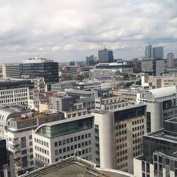 Von oben aufs EU Viertel