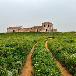 Es finden sich immer mal wieder verlassene Bauernhäuser, die wohl..