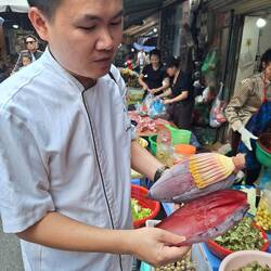 Banana flower for our salad
