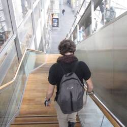Heading to baggage claim at Oslo Gardermoen.
