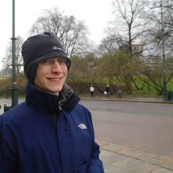 Chris near the Royal palace