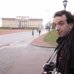 Me in front of the Royal palace; oddly I didn't see anyone else out in a t-shirt.