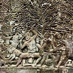 Bas relief of Bayon Temple