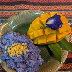 Mango sticky rice to finish