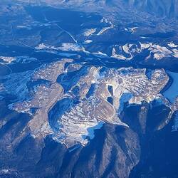 Mountain top coal mine near Tumbler Ridge, BC