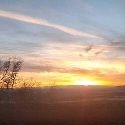 Welcoming sunset on the drive home