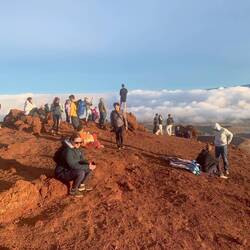 Party on top of the mountain