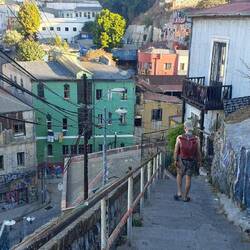 Aus Versehen mit einem der Stadtfahrstühle im falschen Viertel gelandet.