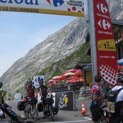 At the Col de la Colombière points line.