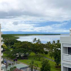 View from our suite at the Harbourside — Cairns, QLD.
