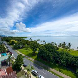 Morning view from our new room ... looking towards the airport — Cairns, QLD.