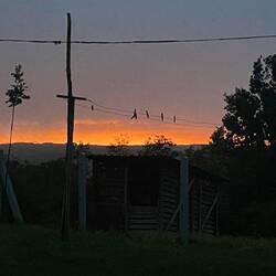 Sonnenuntergang nach dem Gewitterspektakel