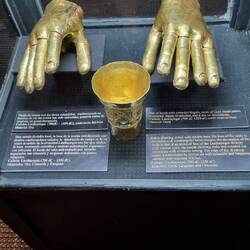 Gold gloves and cup. You can hear the Spaniards drooling.