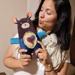 Bärchen Cristóbal kommt mit uns zurück in die Schweiz.