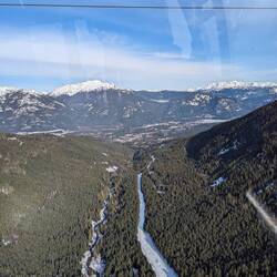 Peak to peak Gondel, 450 m über dem Boden