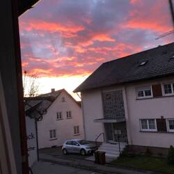 Blick auf die Farben vor dem Regen